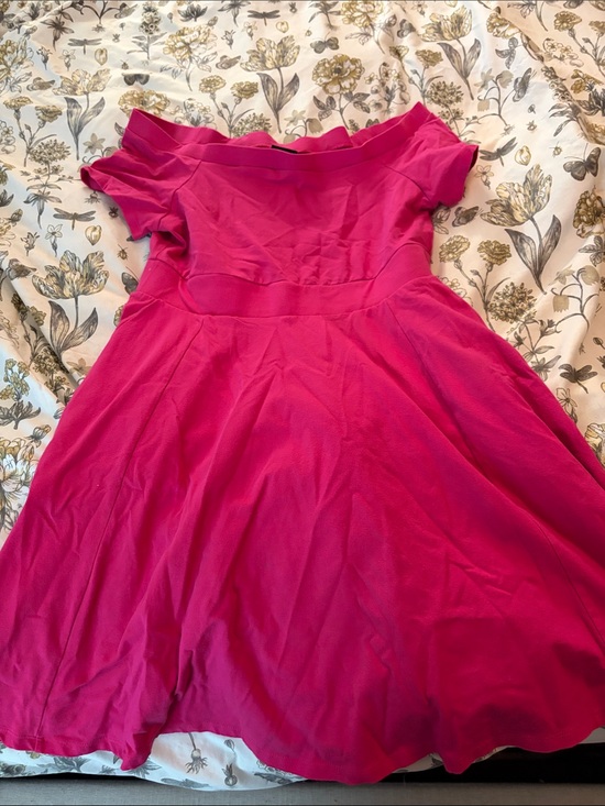 torrid Dresses & Skirts - Torrid  Pink Off-Shoulder Fit & Flare Dress